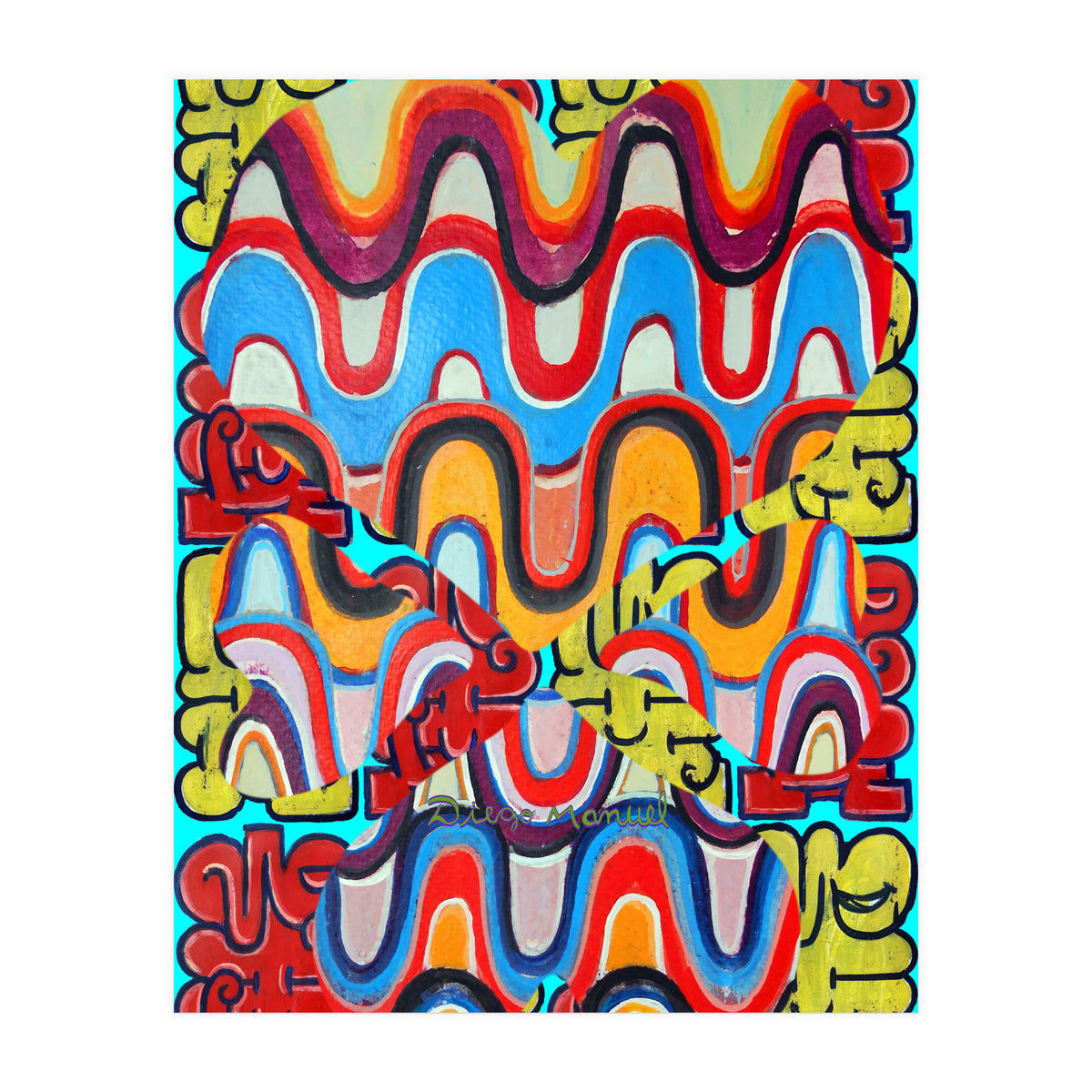 4 Corazones Tapiz 9 (Print Only)