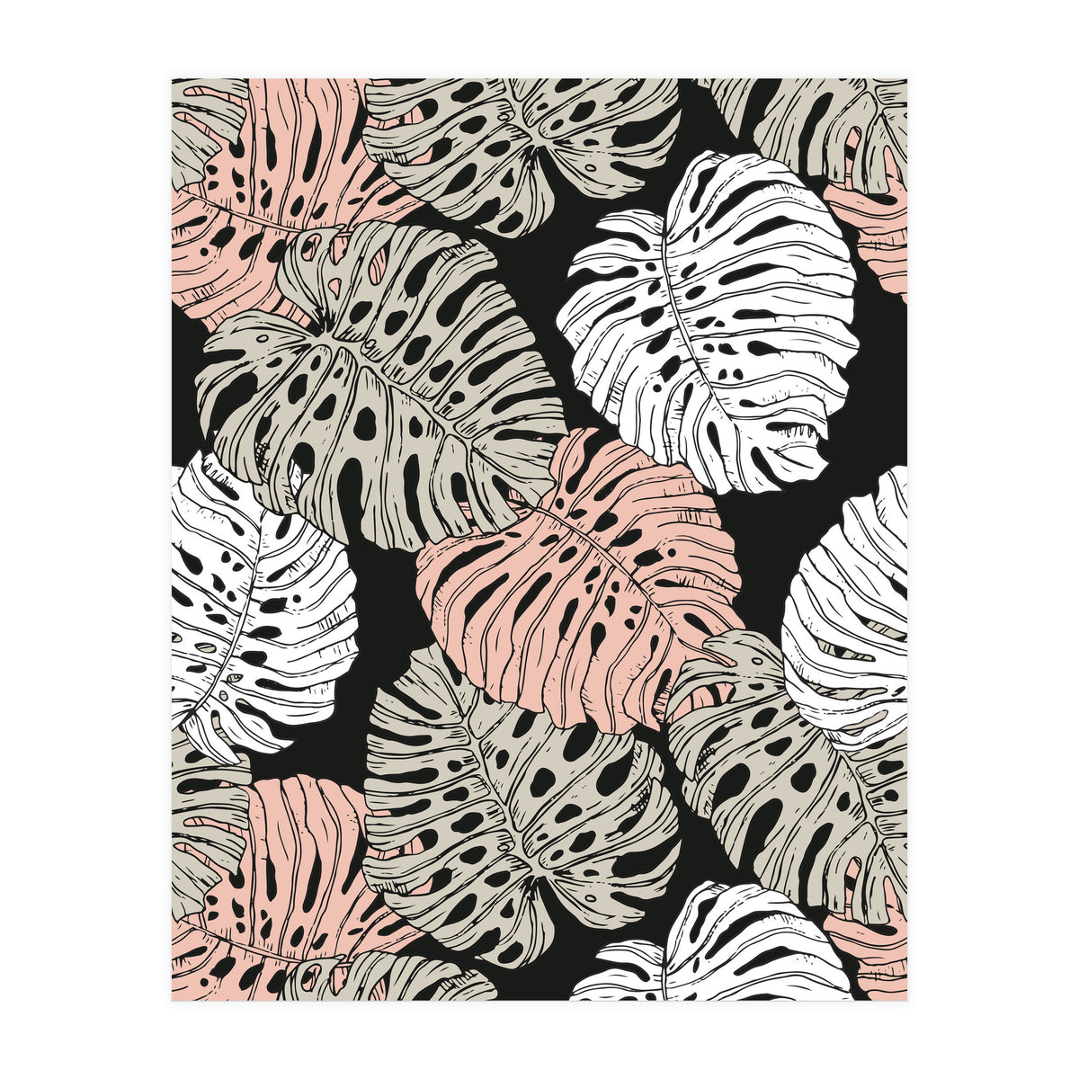 Monstera in the darkness of the jungle (Print Only)