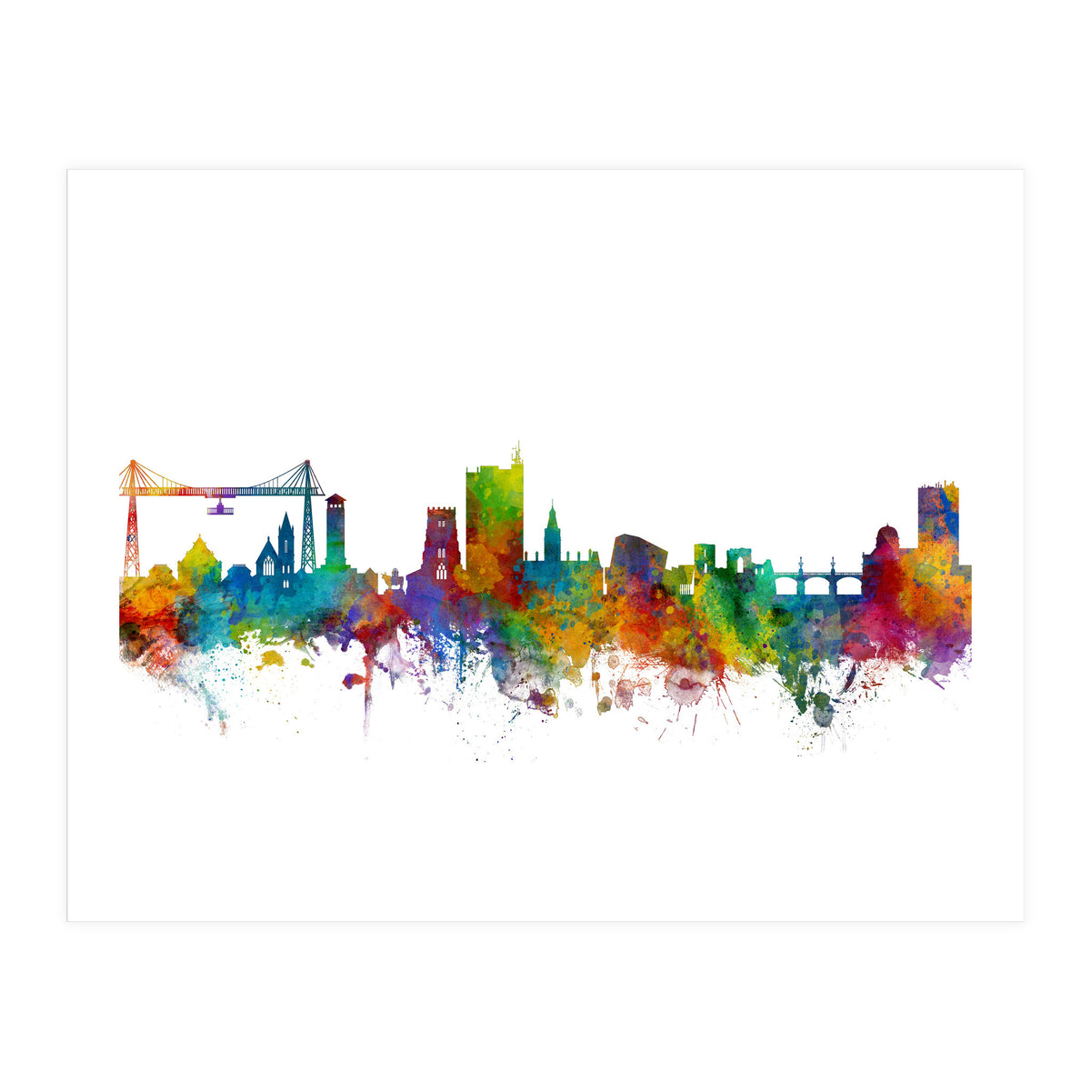 Newport Wales Skyline (Print Only)
