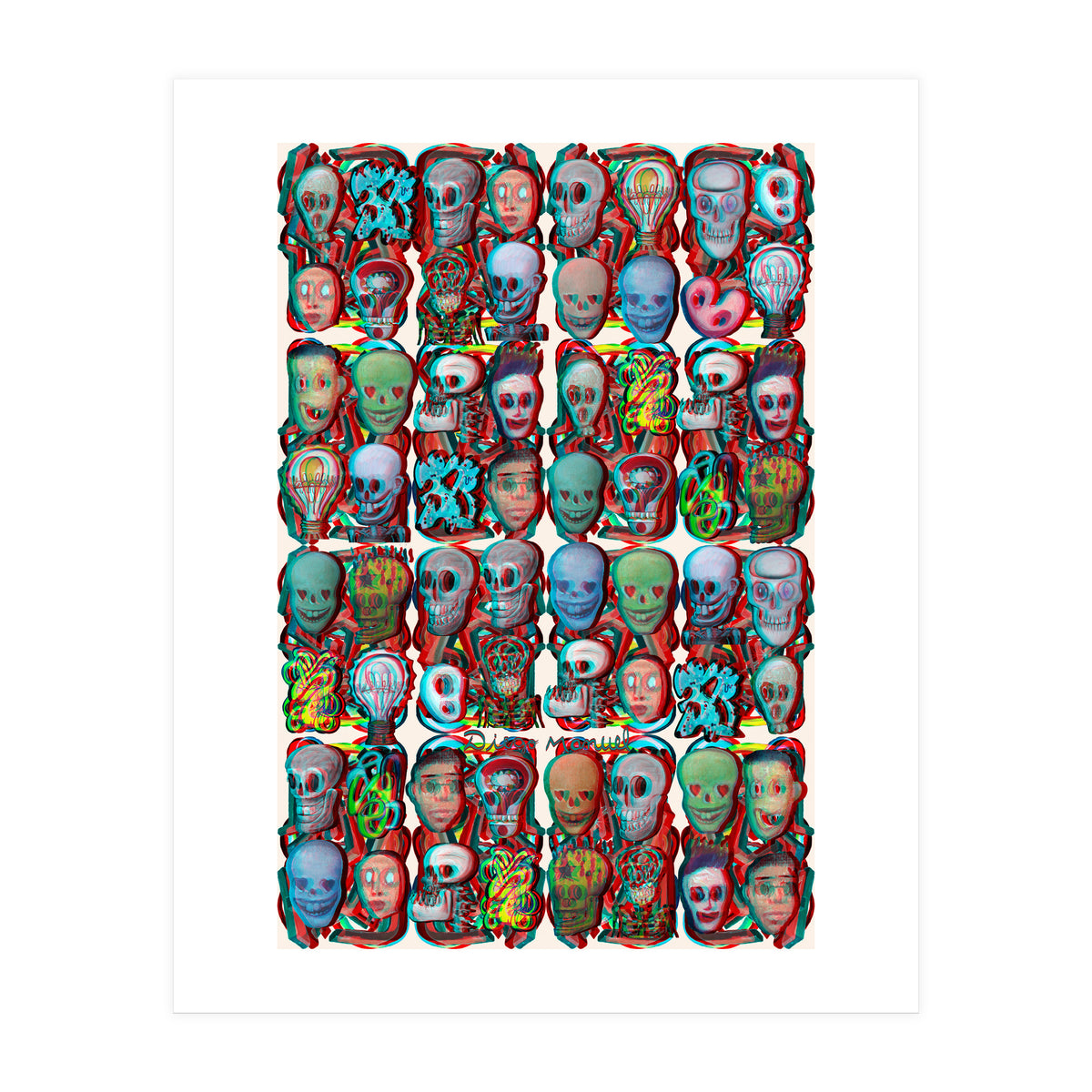 Formas 14 34 3d Y Calaveras 3 (Print Only)