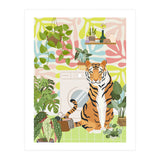 Tiger in Matisse Style Bathroom (Print Only) thumbnail