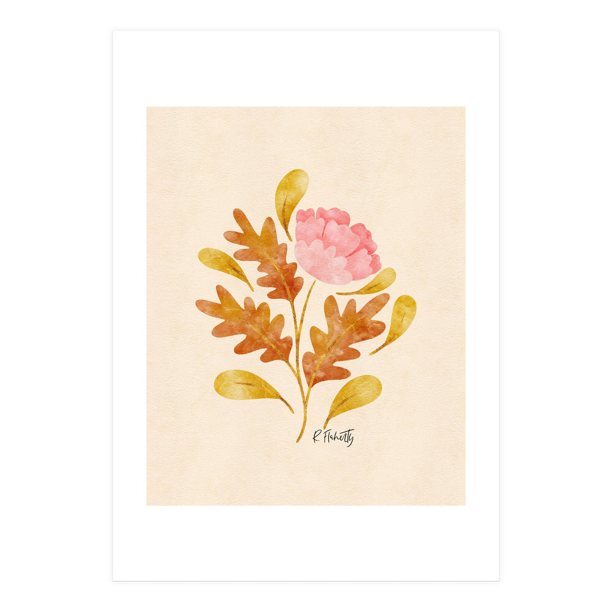 Oak And Peony (Print Only)