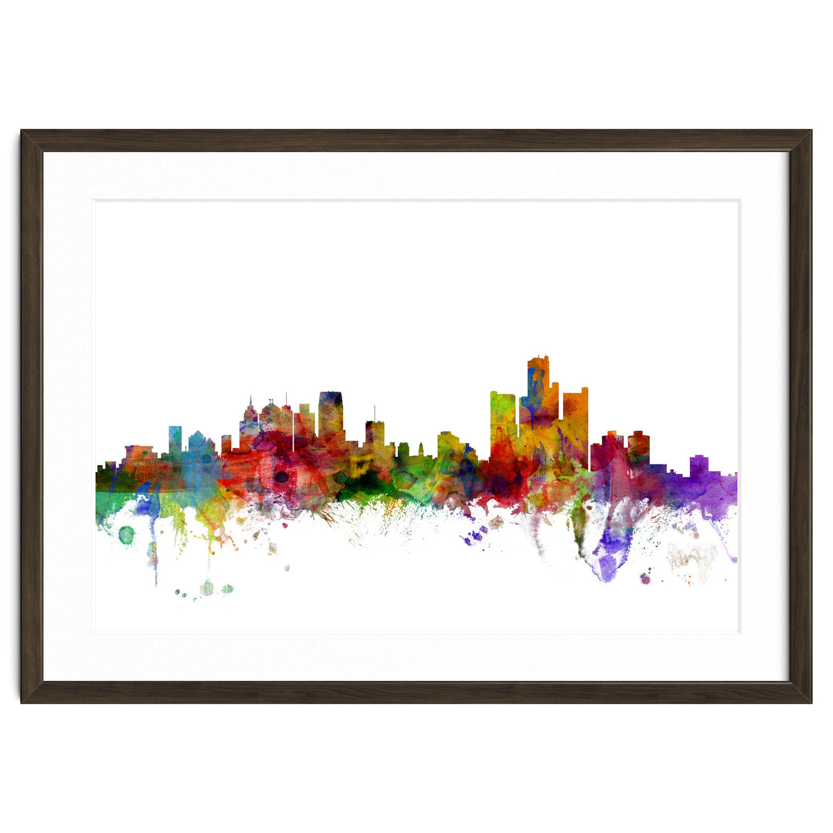 Detroit Michigan Skyline