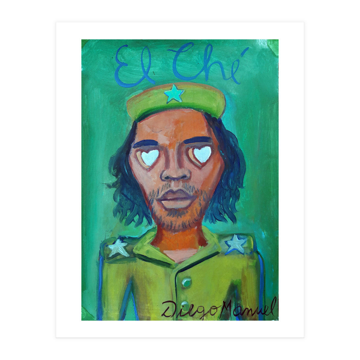 El Ché Y Corazones 3 (Print Only)