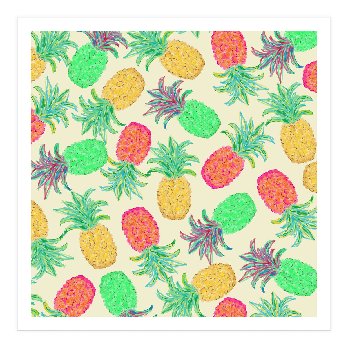 Pineapple Pandemonium Multicolo (Print Only)
