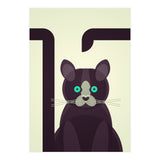 Mid Century Geometric Black Cat (Print Only) thumbnail