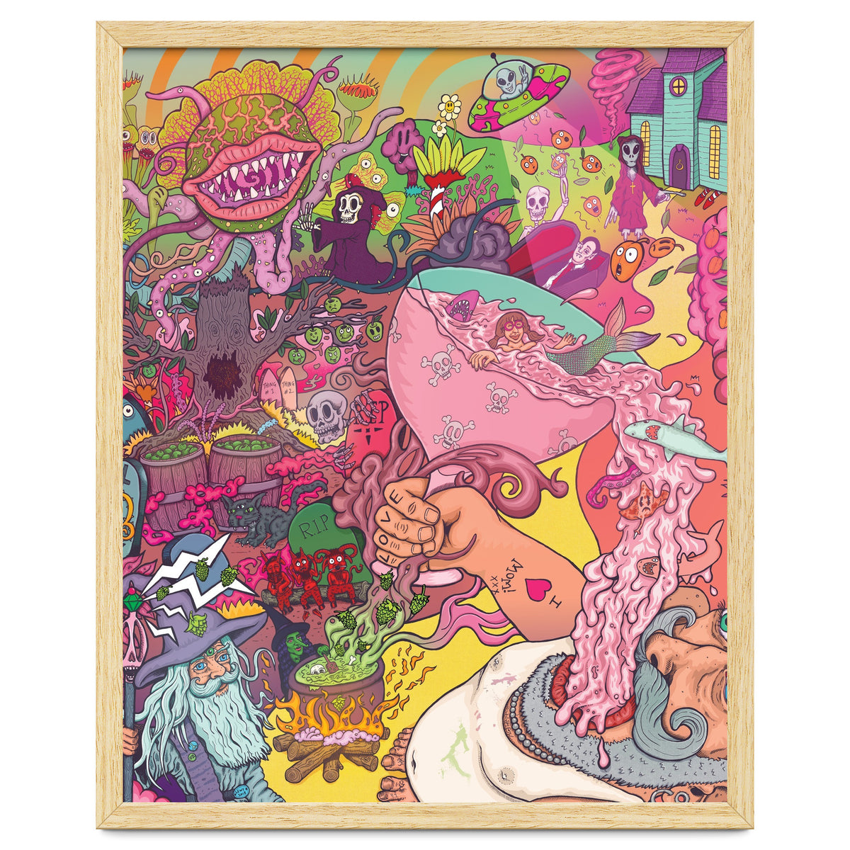 Abbeydale Brewery Collab Series Full Illustration - Yeastie Boys UK, Northern Monk, Origins Fyne Ales, Haand, Brew York and Black Jack Brewery.