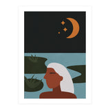 Boho Style Woman At The Lake (Print Only) thumbnail
