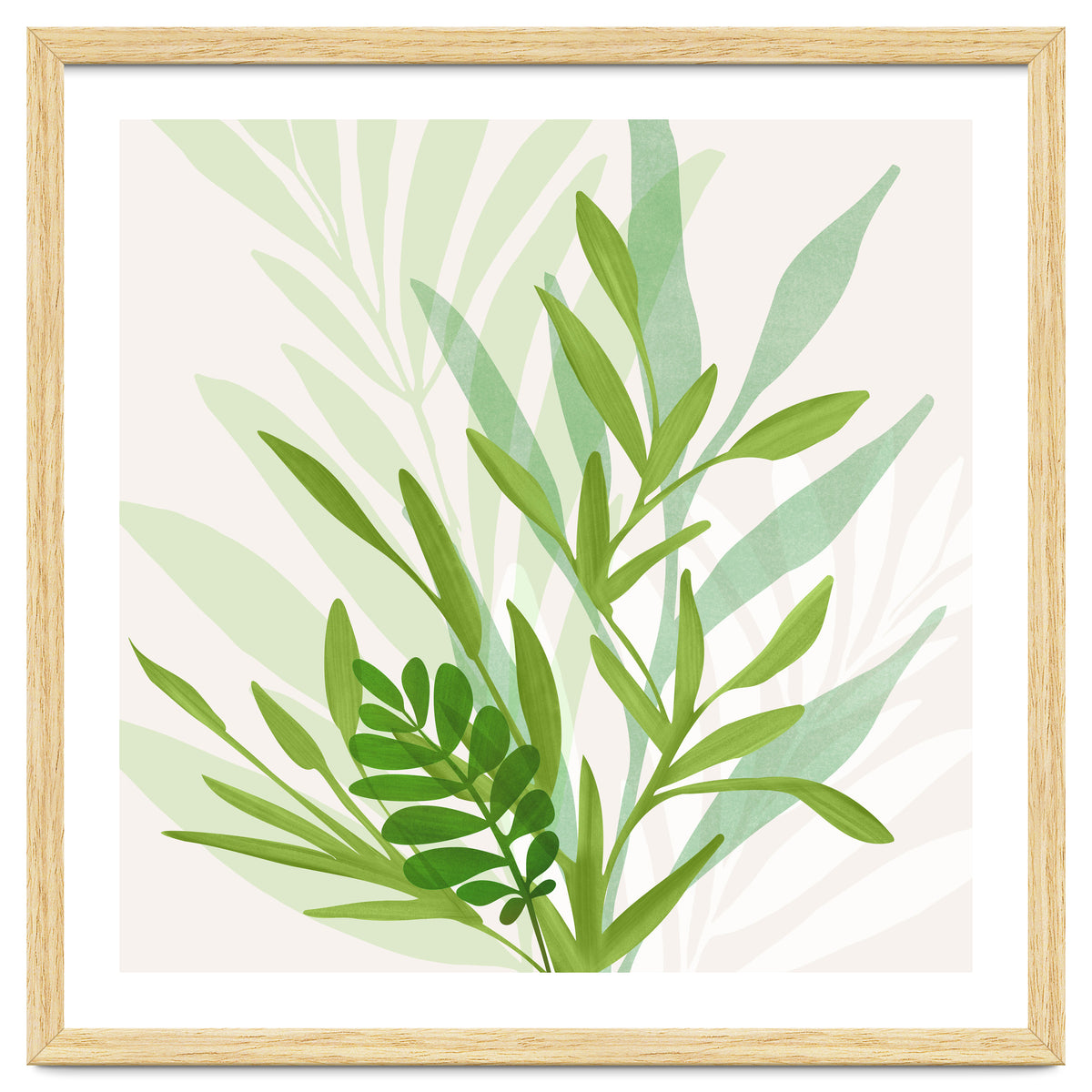 Wild Greenery Abstract Botanical