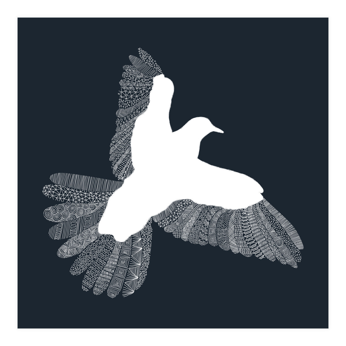 Bird Blue Poster (Print Only)