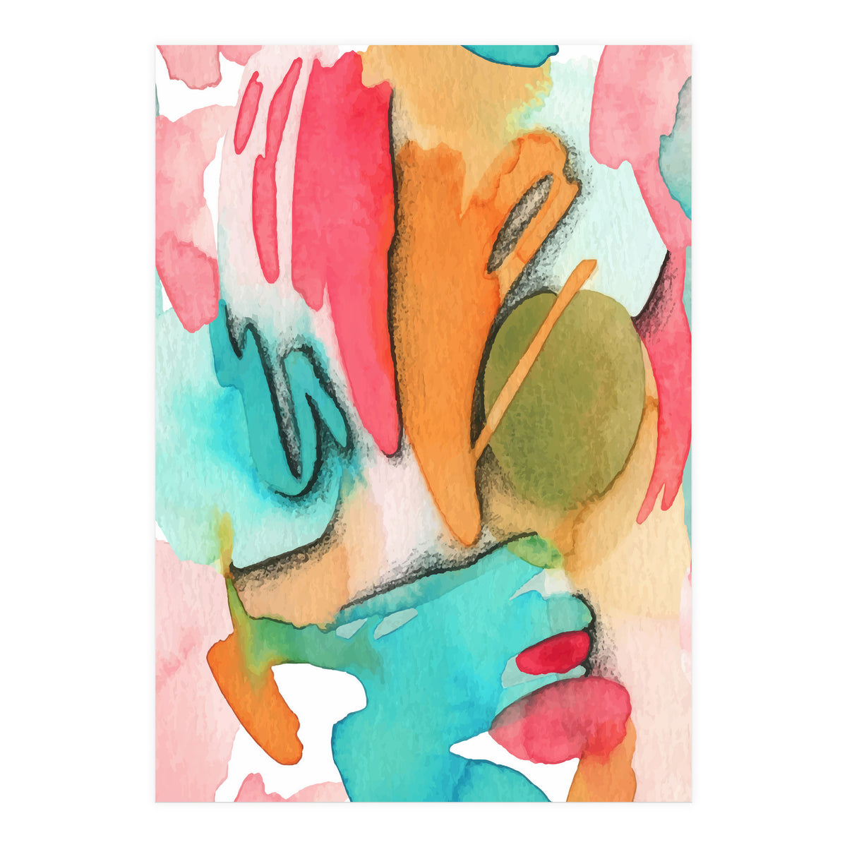 Abstract Watercolor Art (Print Only)