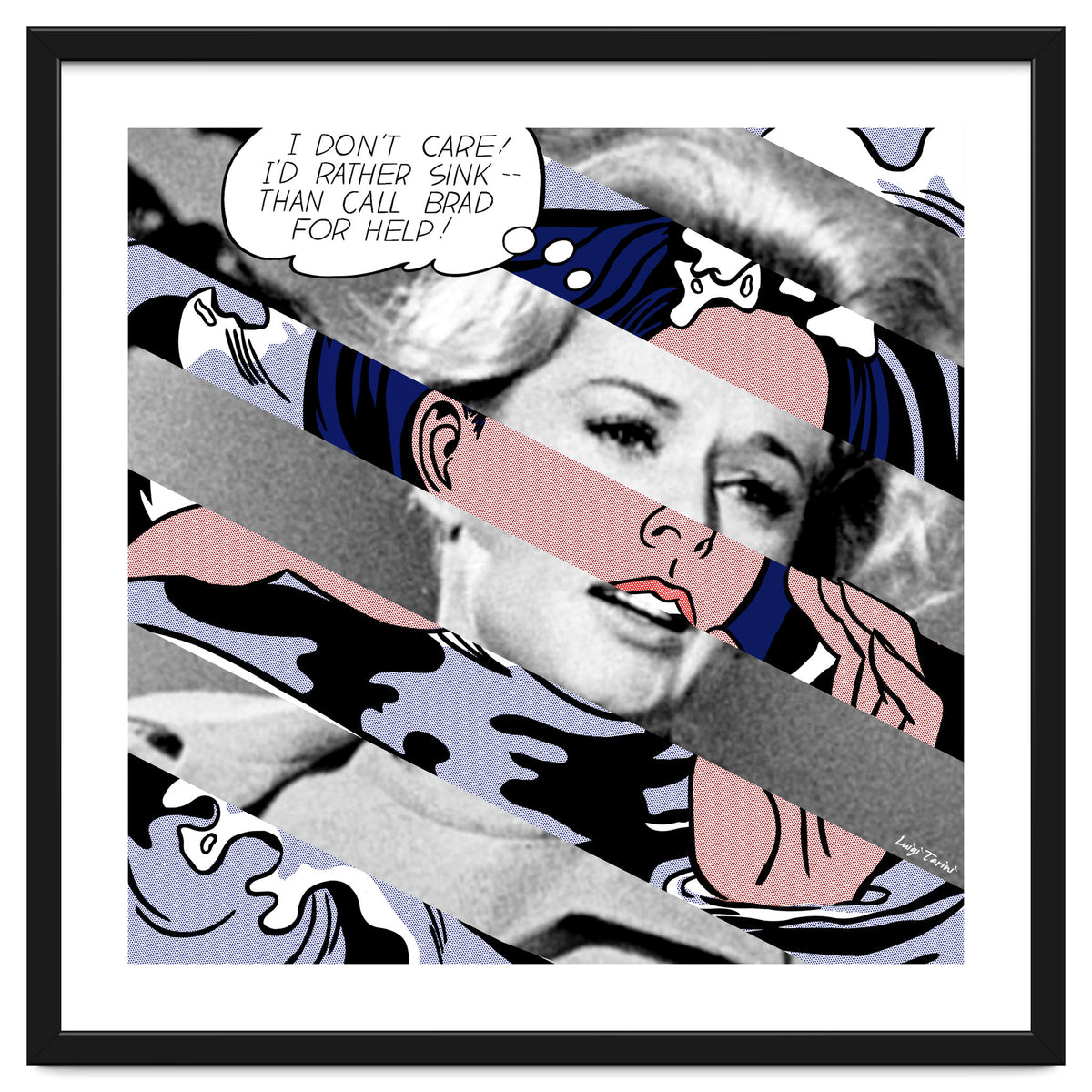 Lichtenstein's Drowning Girl & Tippi Hedren In Birds Big