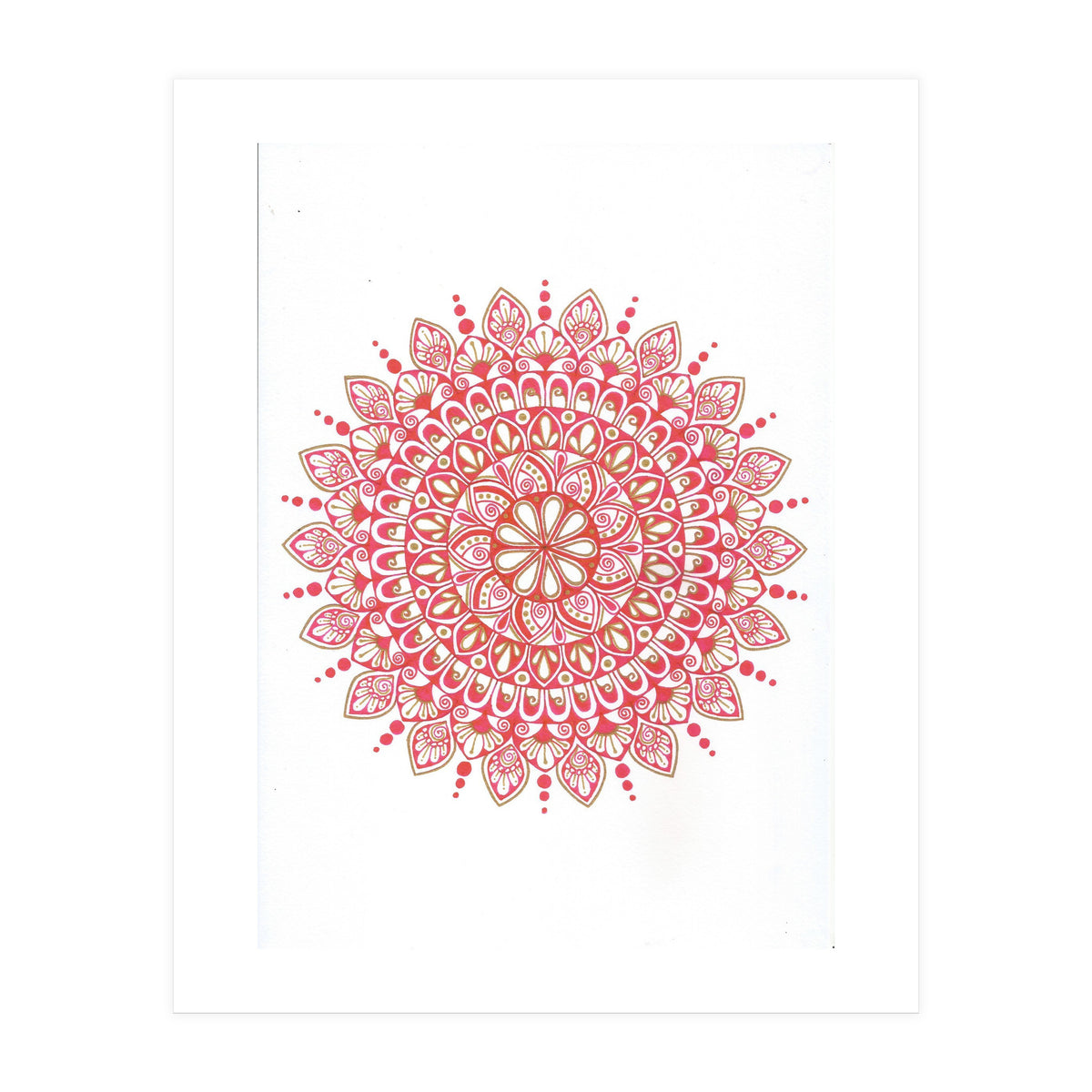 Red & Gold Mandala 2 (Print Only)