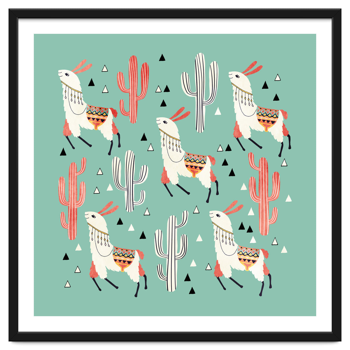 Llama In Green Desert