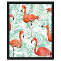 Flamingo And Mint Palm
