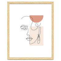 minimal woman face line art