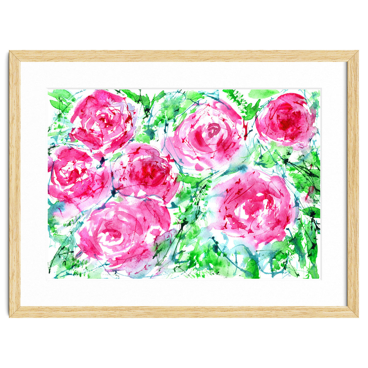 Blooming bouquet || watercolor roses