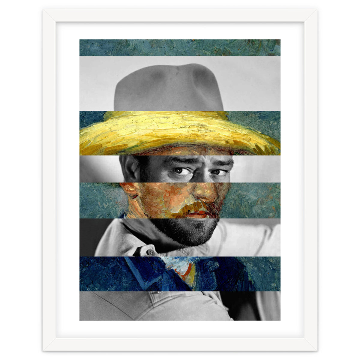 Van Gogh's Self Portrait With Straw Hat & John Wayne