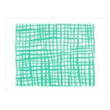 Aqua gingham pattern (Print Only) thumbnail