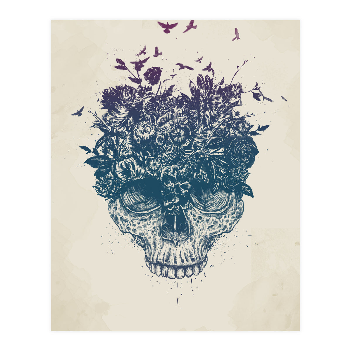 Skull Flowers (Print Only)
