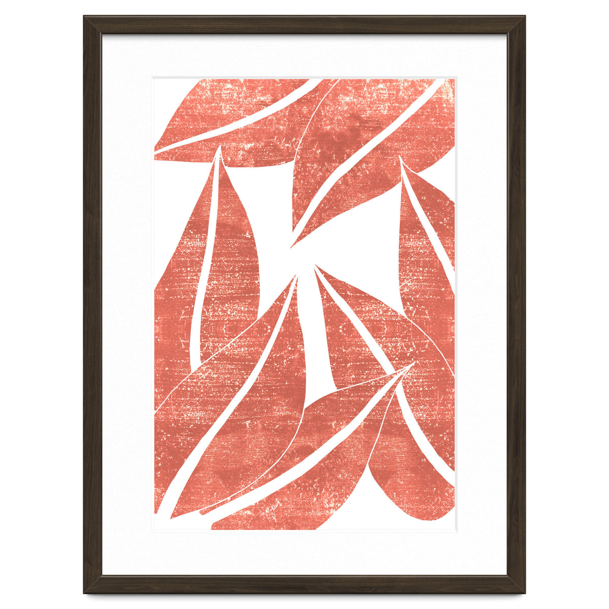 Abstract Terracotta Leaves 1 - Burnt Orange