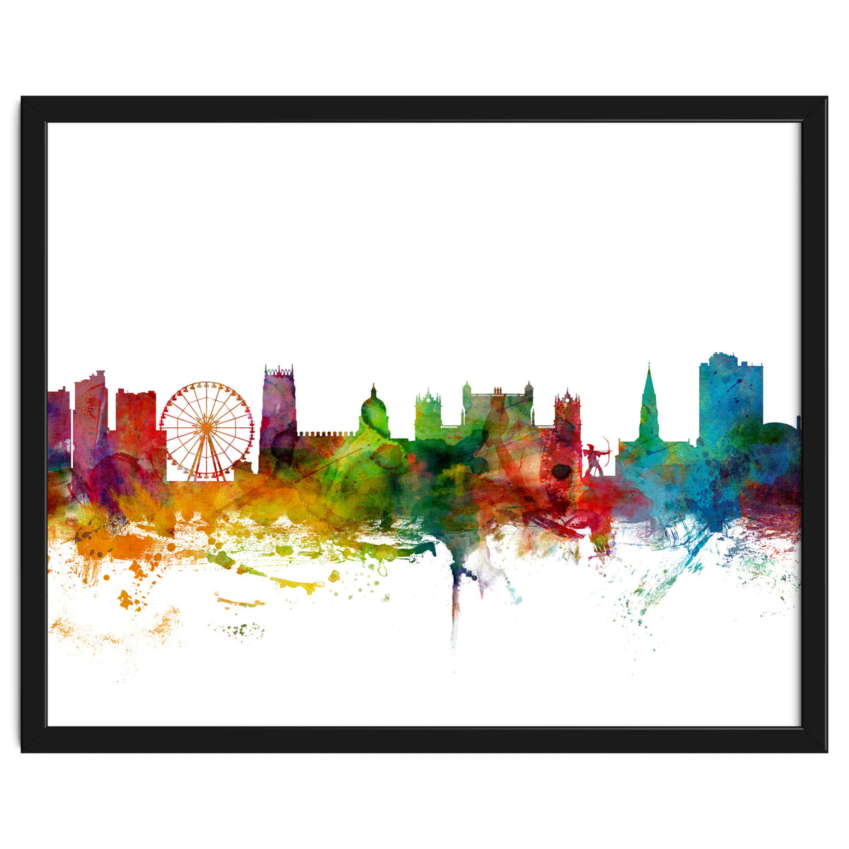 Nottingham England Skyline