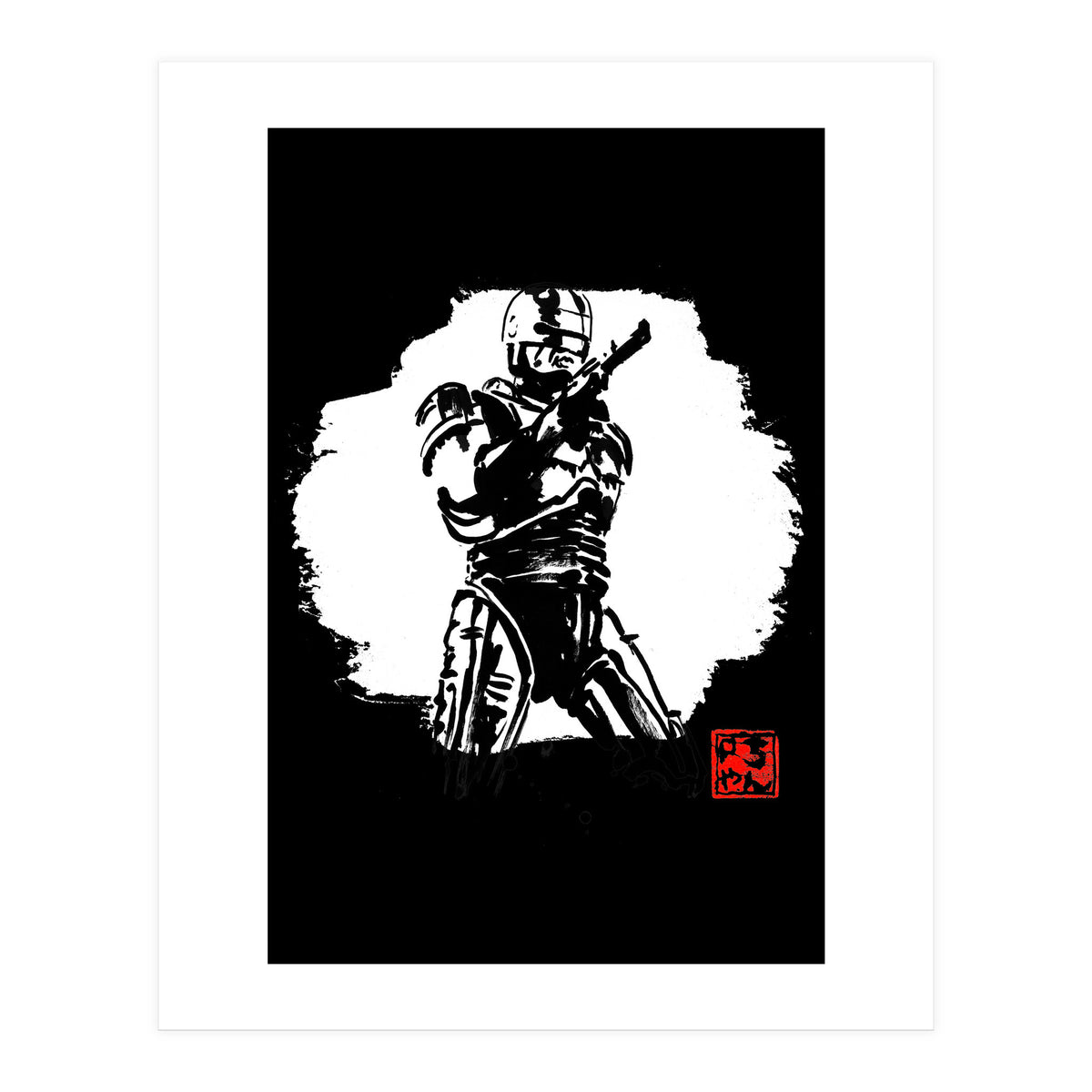 Robocop in white (Print Only)