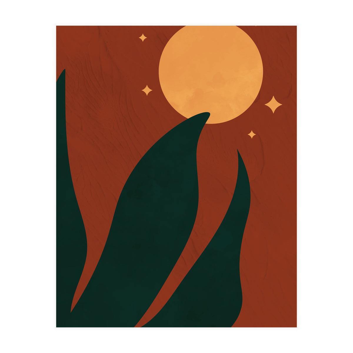 Full Moon Botanical Boho (Print Only)