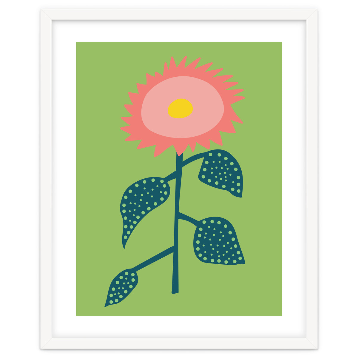 Abstract Sunflower Art