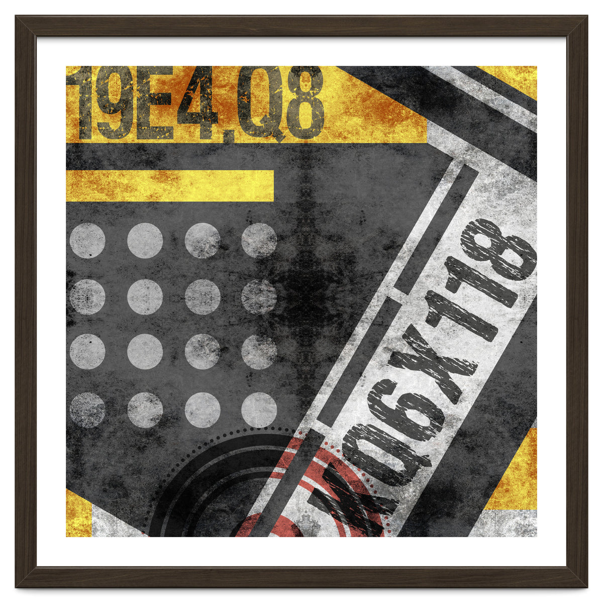 Abstract Industrial Black And Yellow