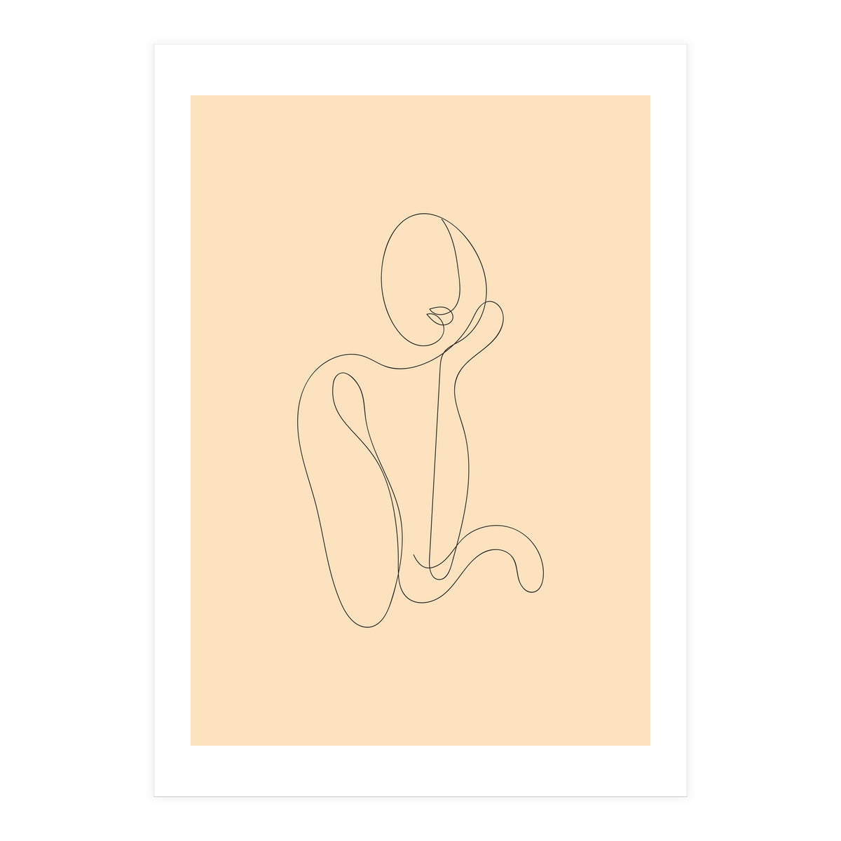 Female Line Art Drawing (Print Only)