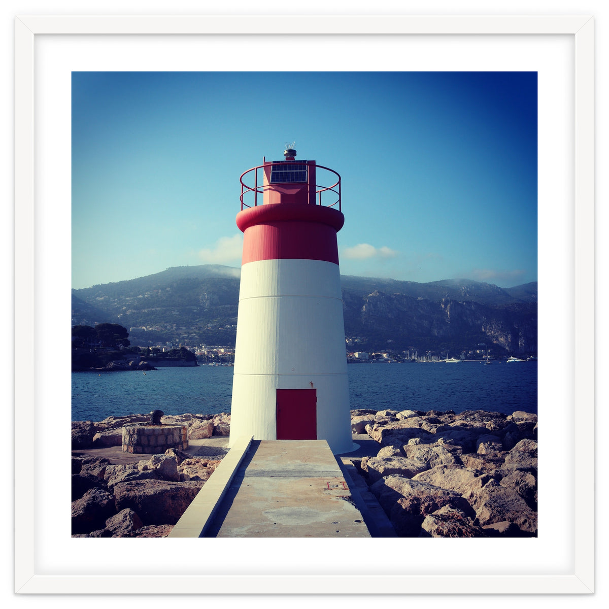 Red and white lighthouse