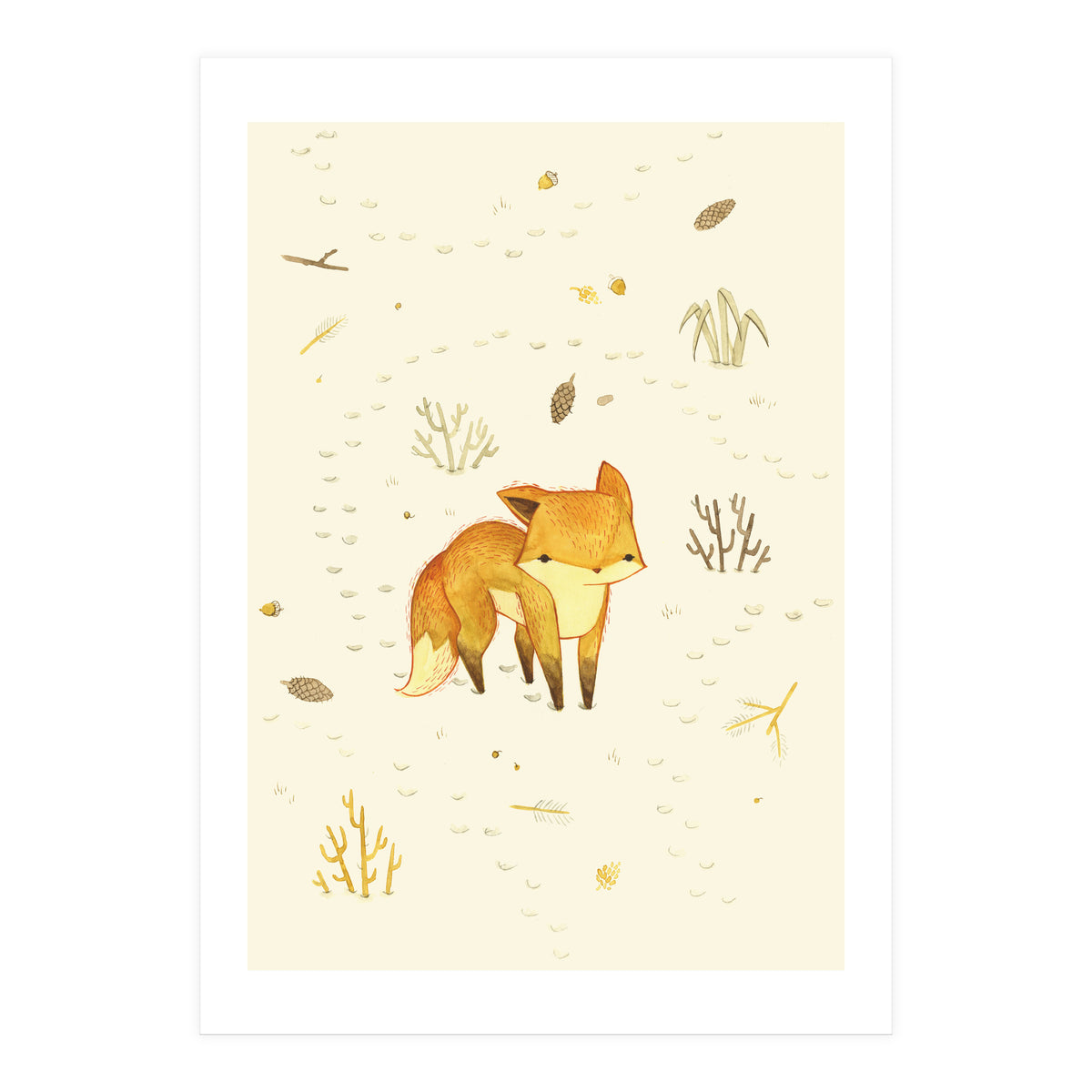 Lonely Winter Fox (Print Only)