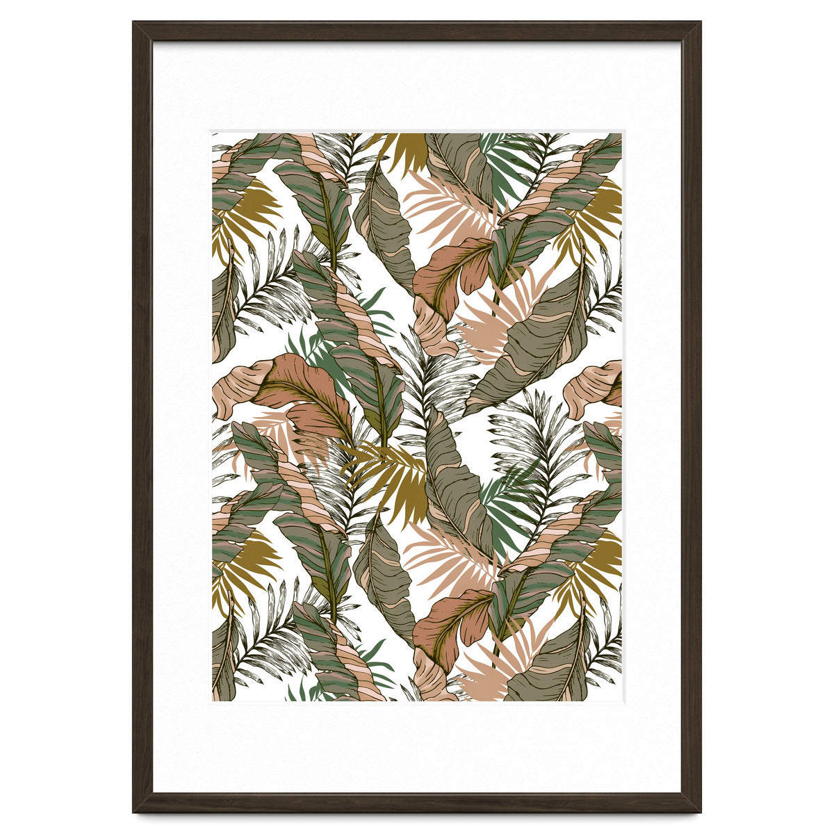 Drawing of wild tropical jungle I