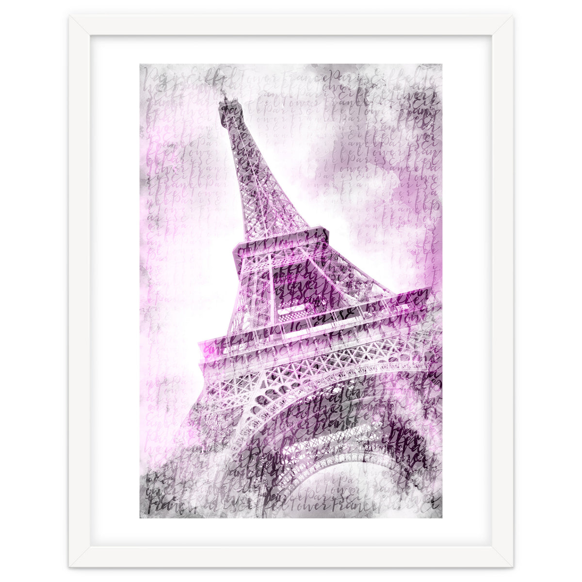PARIS Watercolor Eiffel Tower | pink