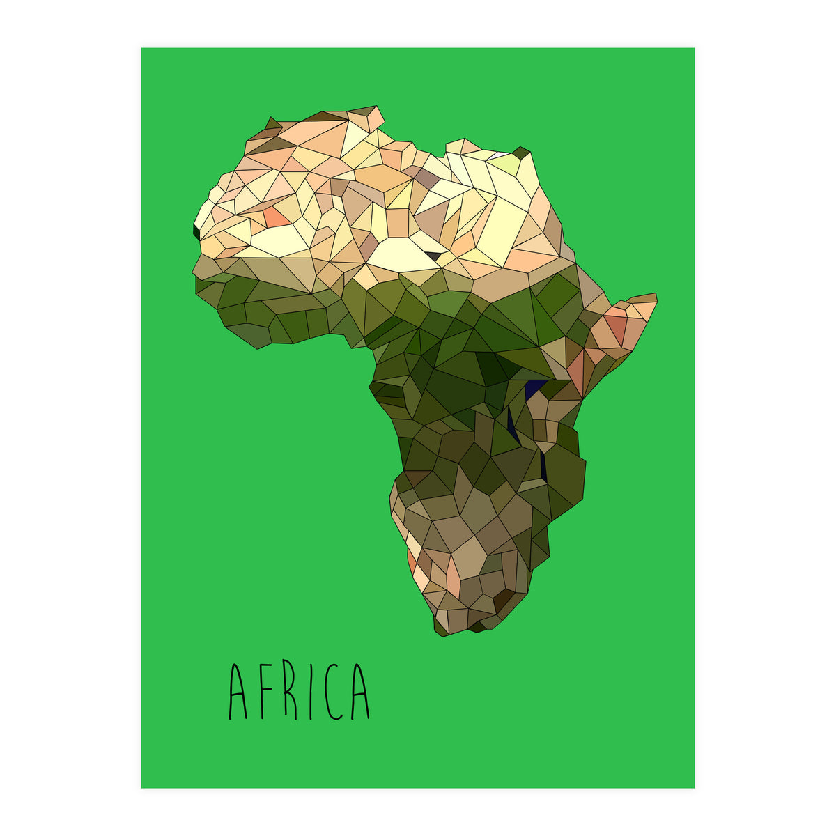 Africa - Green (Print Only)