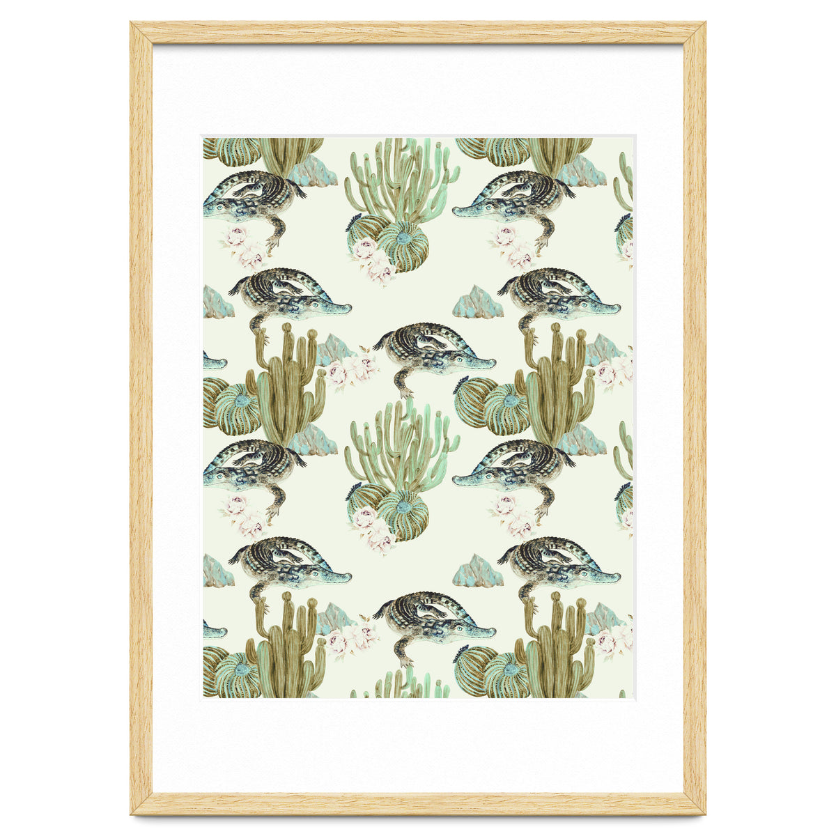 Crocodile pattern on the cactus