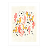 Yellow Llamas Red Cacti (Print Only) thumbnail