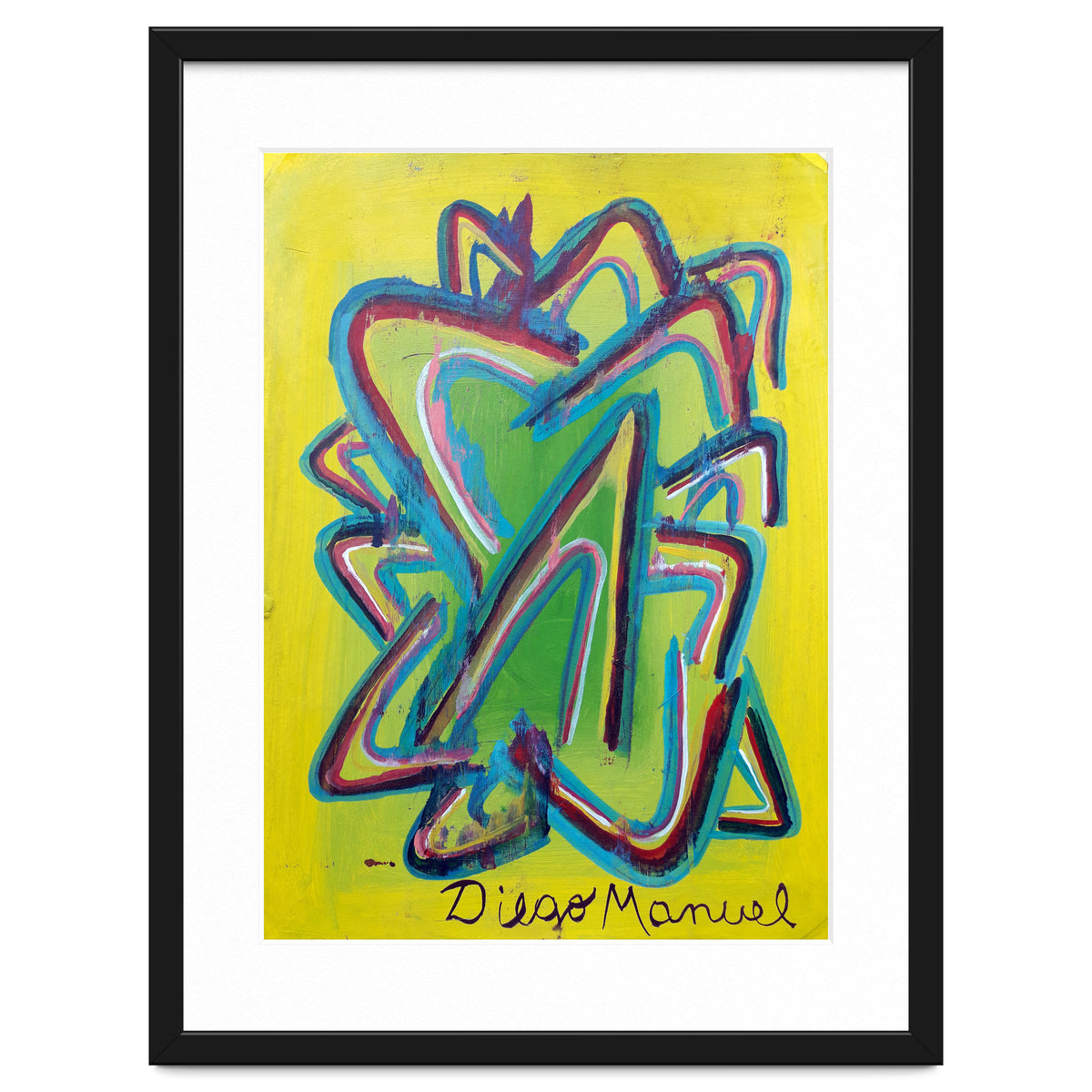 Forma Celeste Sobre Amarillo 2