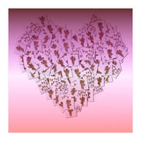 Heart collage of golden Cupid like characters (Print Only) thumbnail