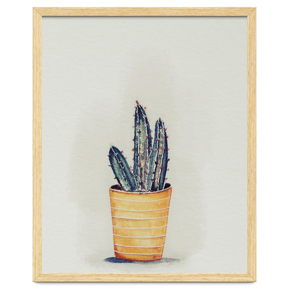 Cactus in yellow pot