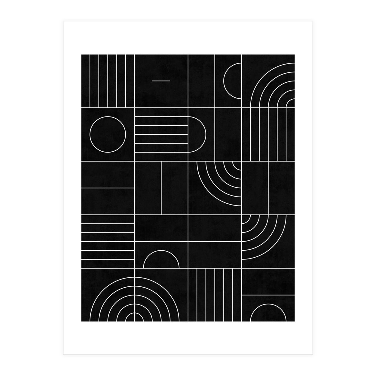 My Favorite Geometric Patterns No.27 - Black (Print Only)