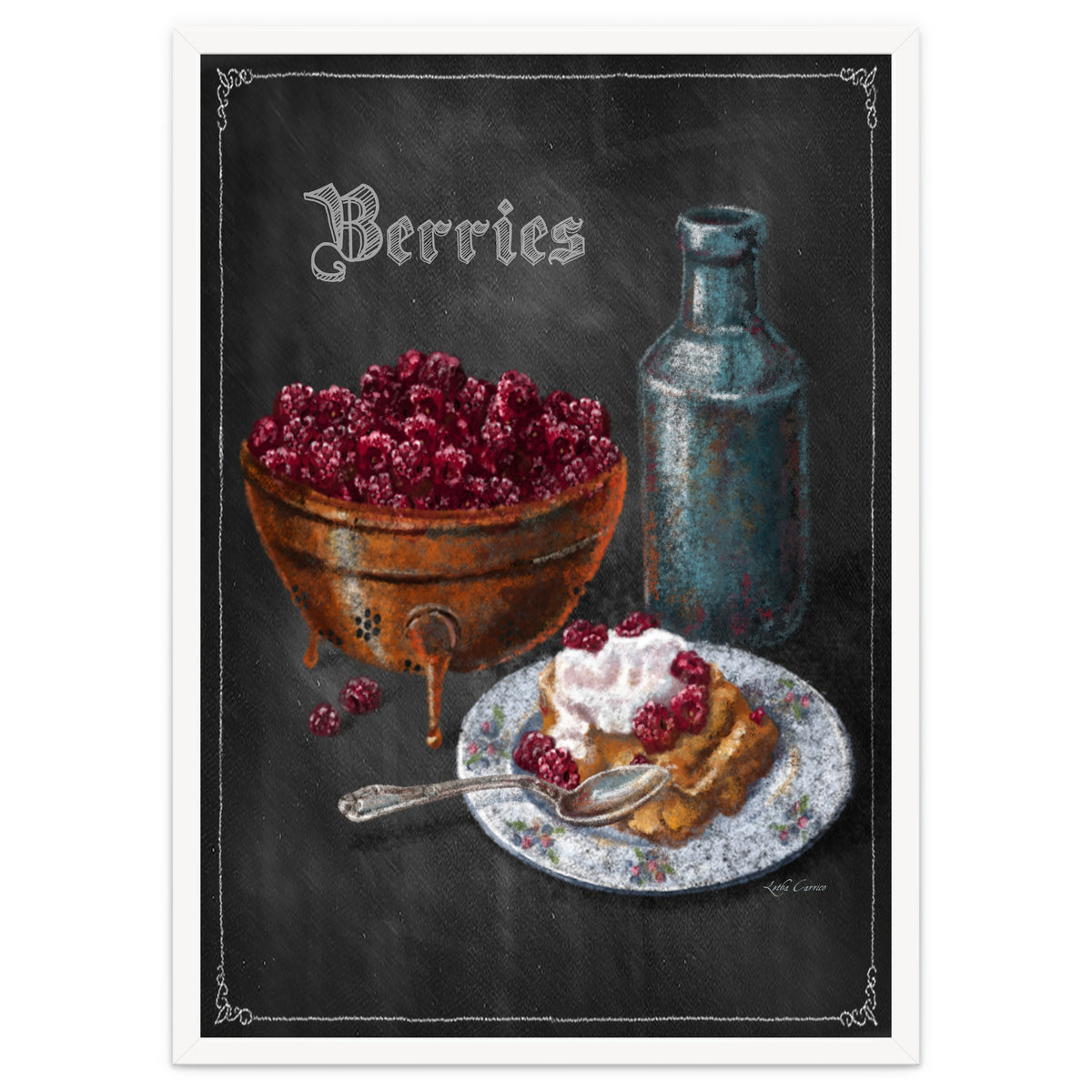 Berries Chalkboard Art