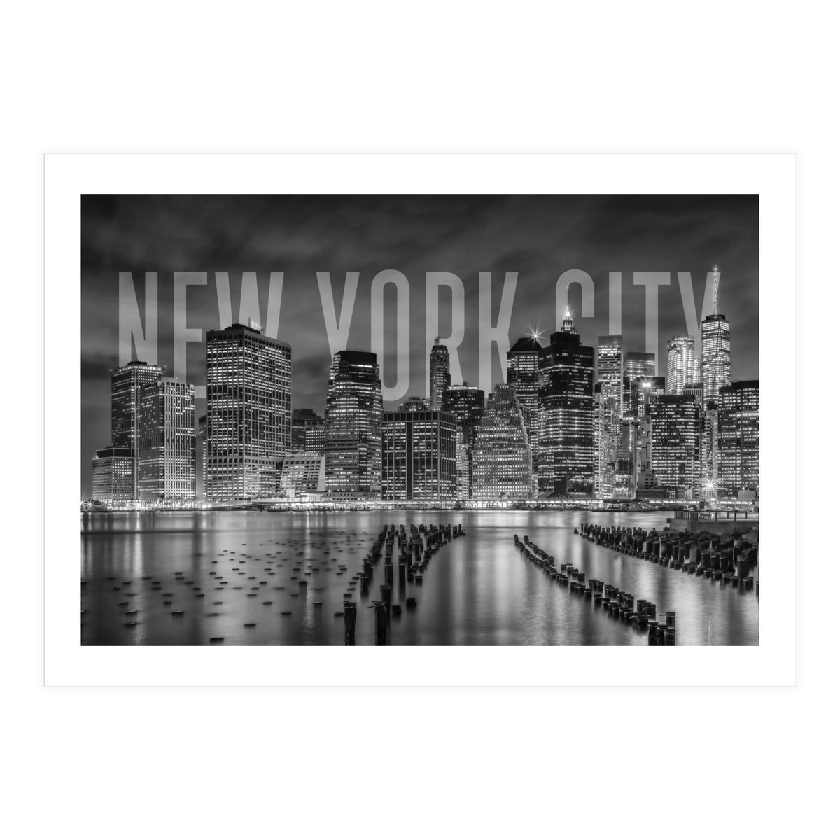 NEW YORK CITY Skyline | Monochrome (Print Only)