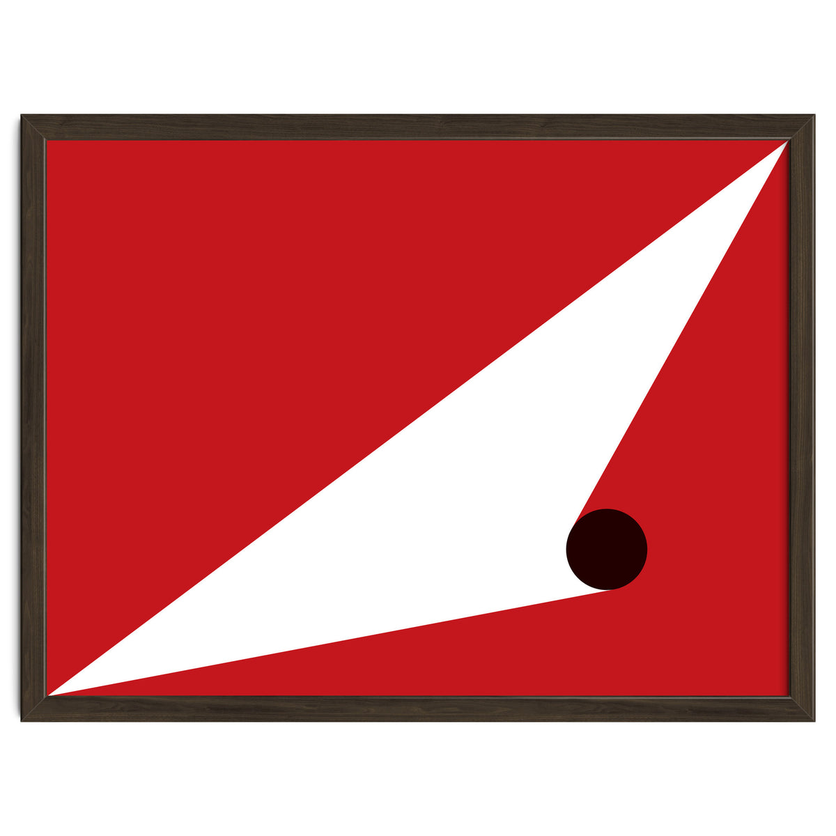 Geometric Shapes No. 71 - red, white & black