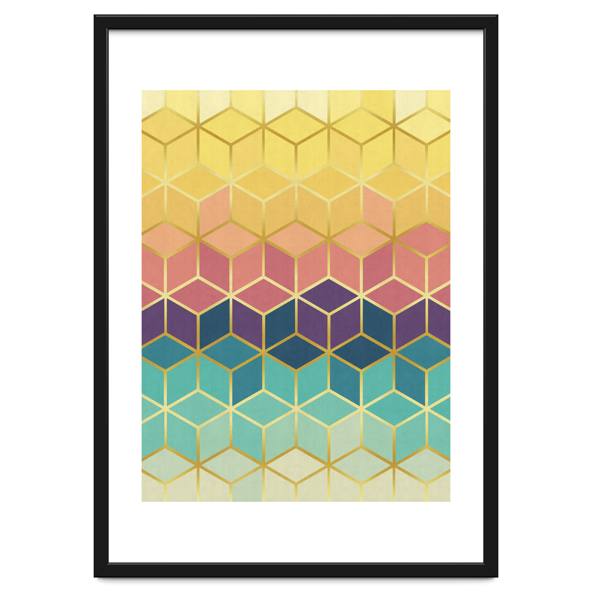 Colorful and golden pattern I