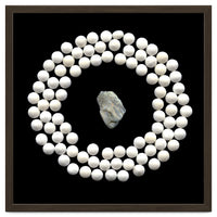 White pearls and stone