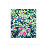 Winter Rose | Botanical Floral Garden | Boho Vintage Plants Meadow Roses Painting (Print Only) thumbnail