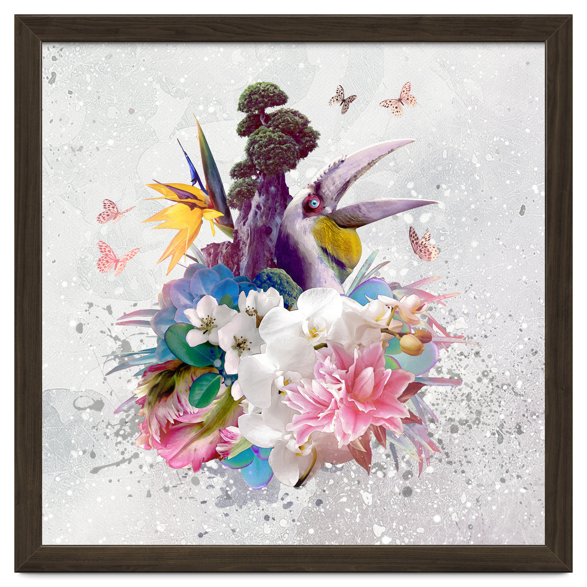 Floral Hornbill Grey