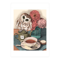 Sweet Little Tea Owl (Print Only)
